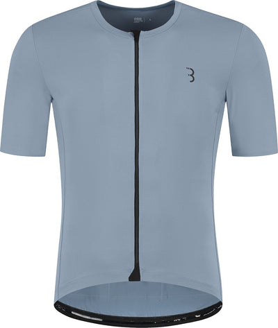 Bbb cycling essence chemise de cyclisme homme manches courtes - 15-25 °c - chemise de VTT et de cyclisme respirante avec 3 poches arrière - bleu glacier