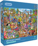 Gibsons puzzle jardin upcyclé 1000 pièces paysage coloré.