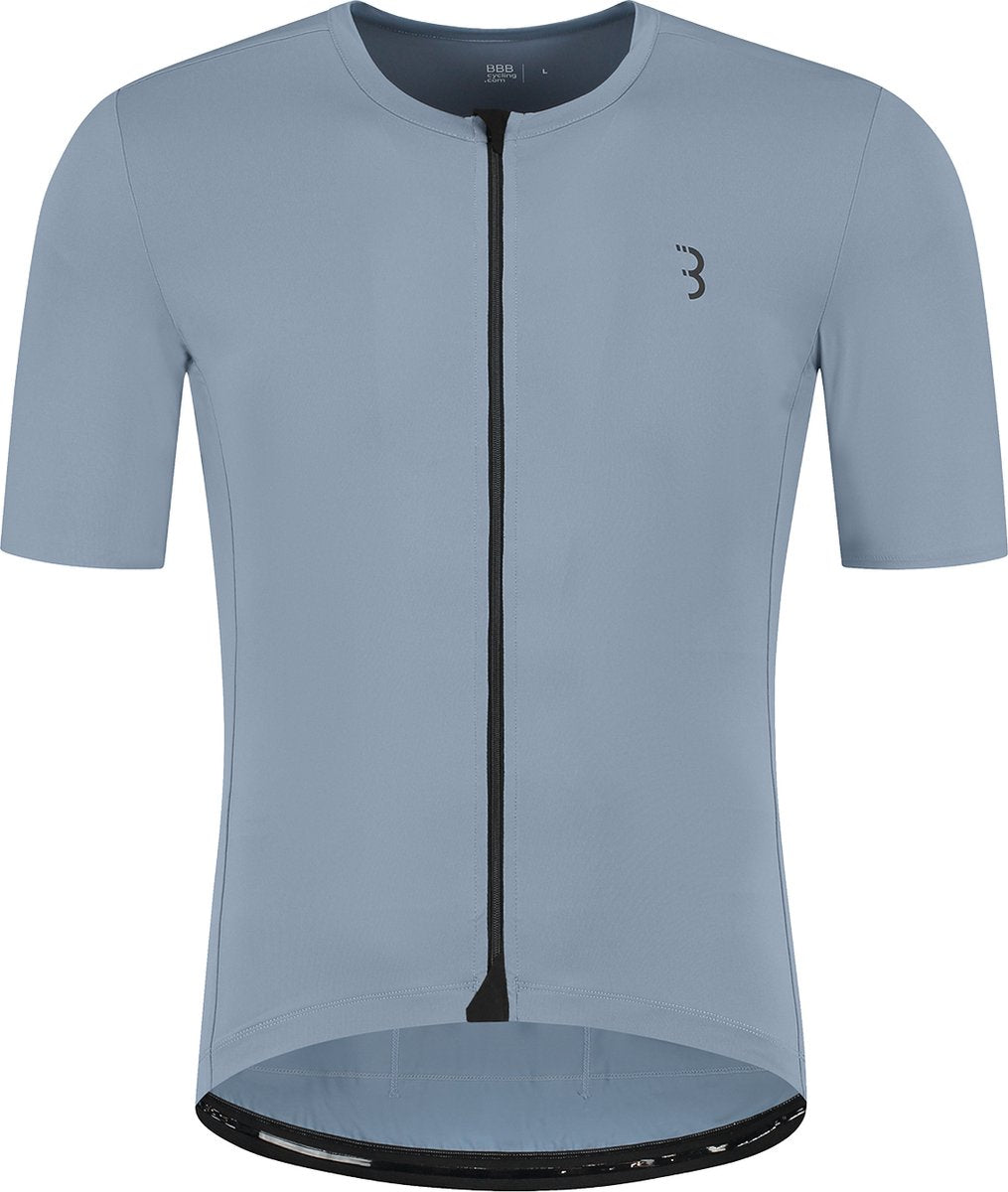 Bbb cycling essence chemise de cyclisme homme manches courtes - 15-25 °c - chemise de VTT et de cyclisme respirante avec 3 poches arrière - bleu glacier