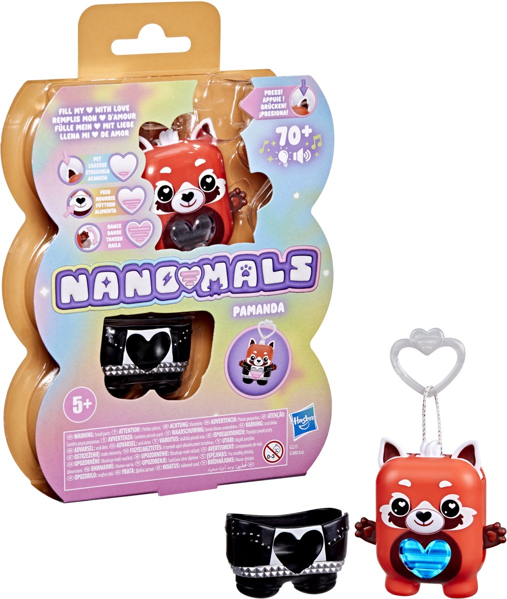 Nano-mals Pamanda le panda rouge - jouet électronique interactif