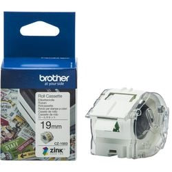 Ruban d'étiquettes brother cz1003 taille spéciale blanc