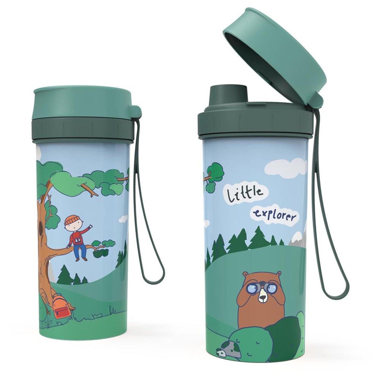 Rotho Rotho Memory School Cup pour aller 400 ml d'explorateurs garçons