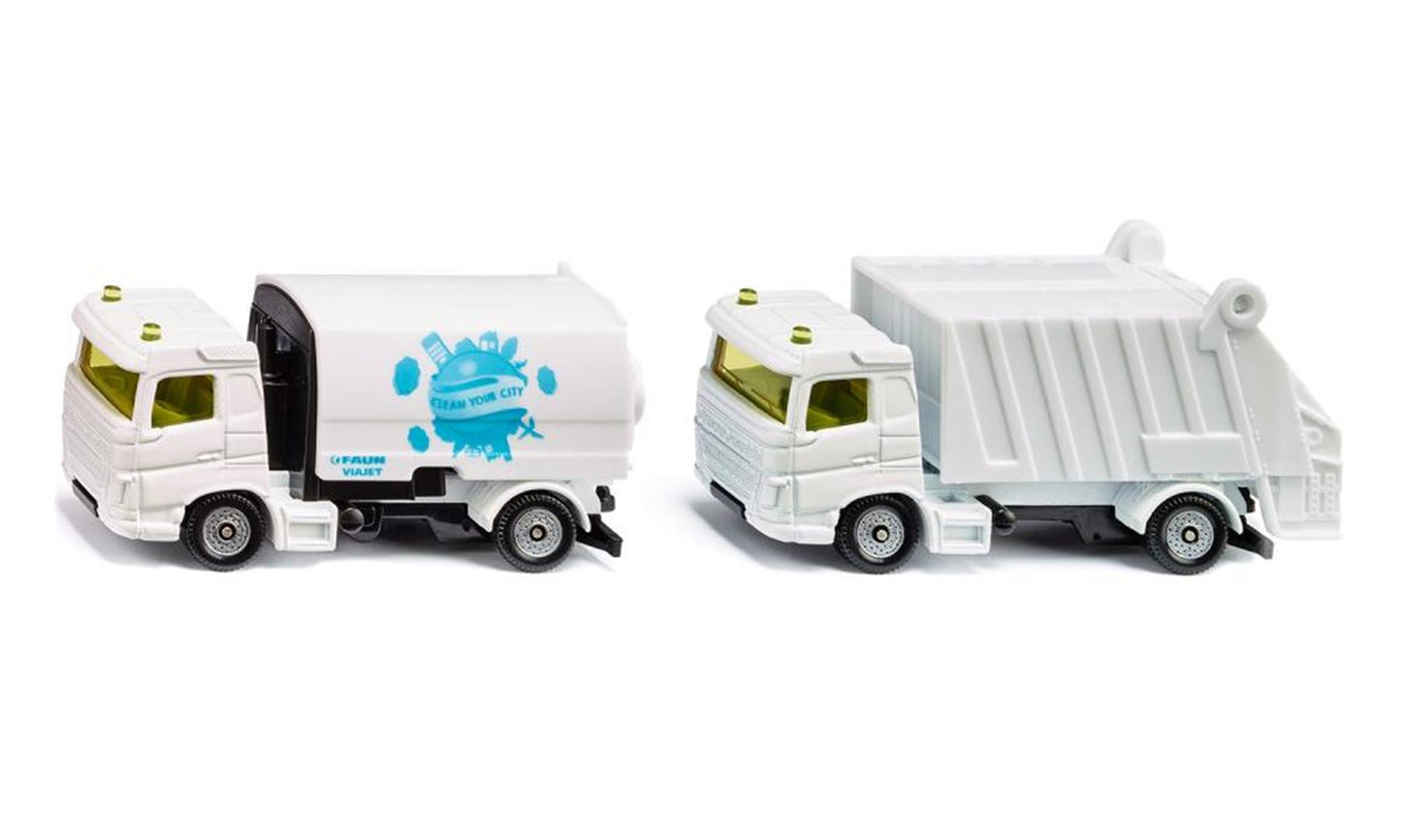 Camion poubelle balayeuse Siku 1:87