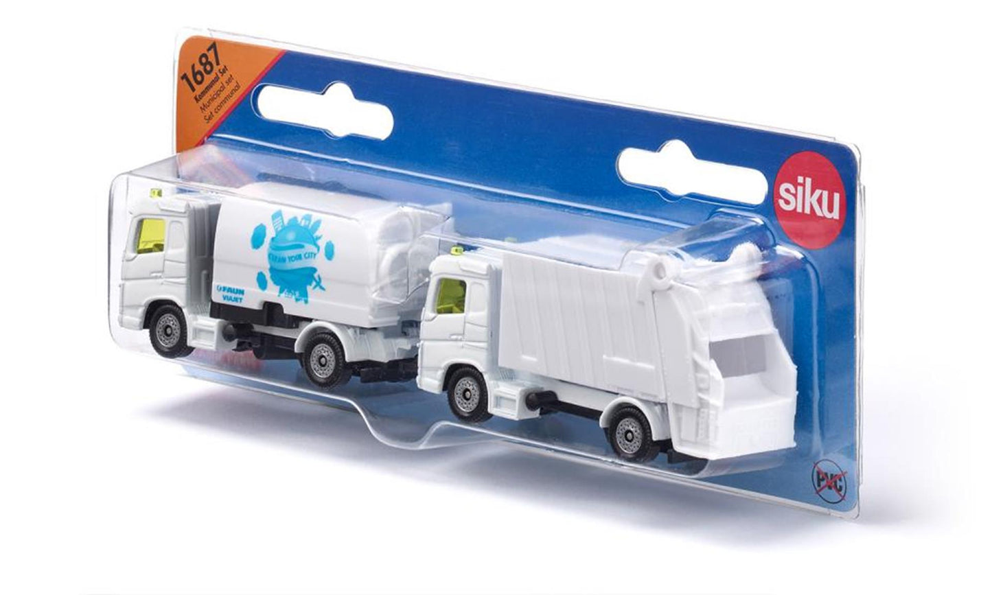 Camion poubelle balayeuse Siku 1:87