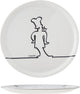 Assiette à pizza cosy tendance - ø 31cm - blanc funnyline noir