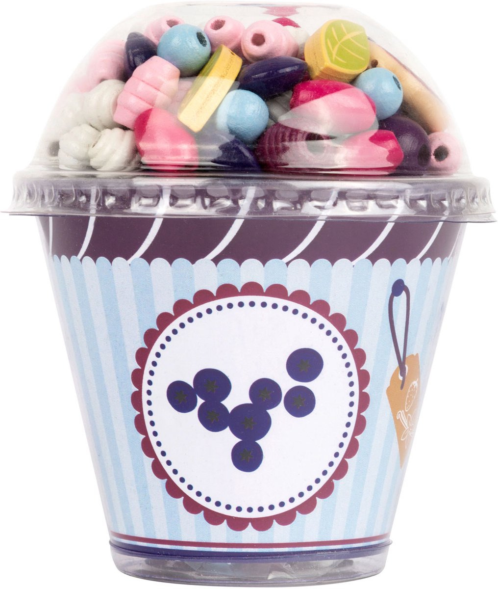 Petit pied - Bijoux de perles en bois faire un cupcake