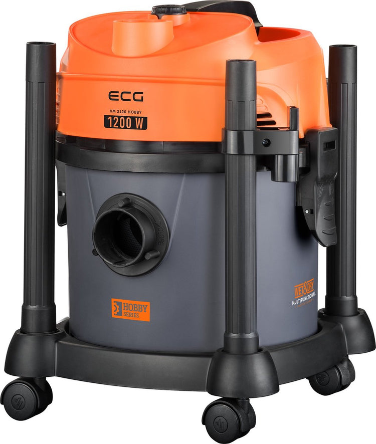 ECG vm 2120 hobby - aspirateur eau et poussière - fonction soufflage d'air - 12l - 1200w