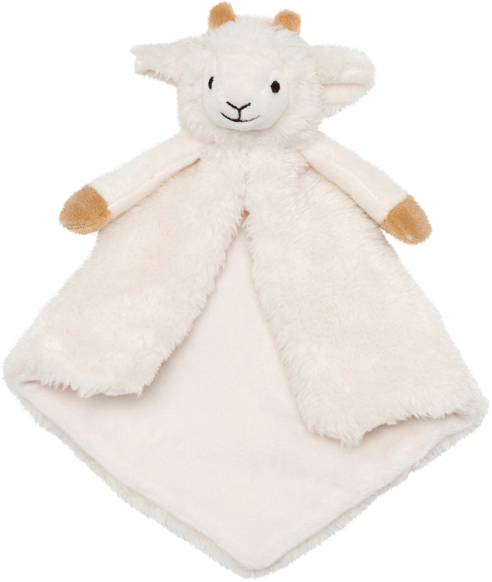 Doudou mouton churro cheval heureux - blanc - cadeau bébé