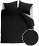 Housse de couette Ambiante coton uni - uni - double - 200x200 220 cm - noir