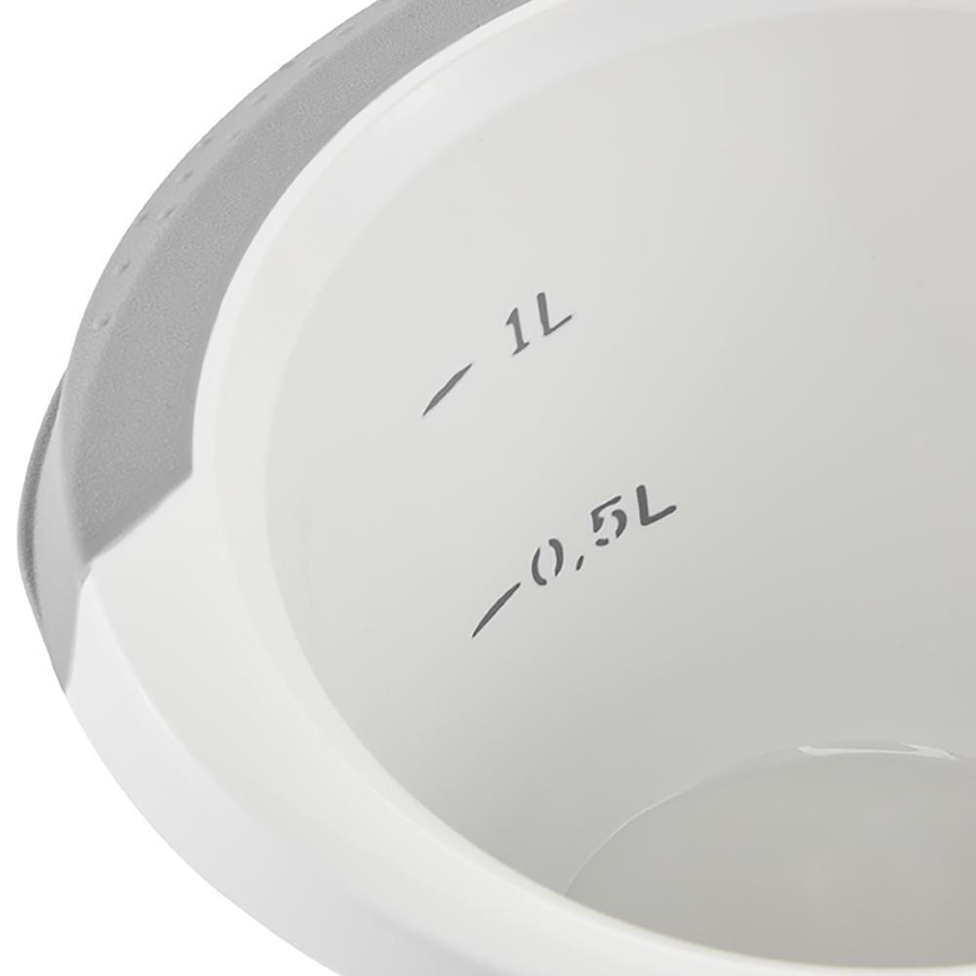 Keeper bol mélangeur antidérapant 1,5l blanc gris