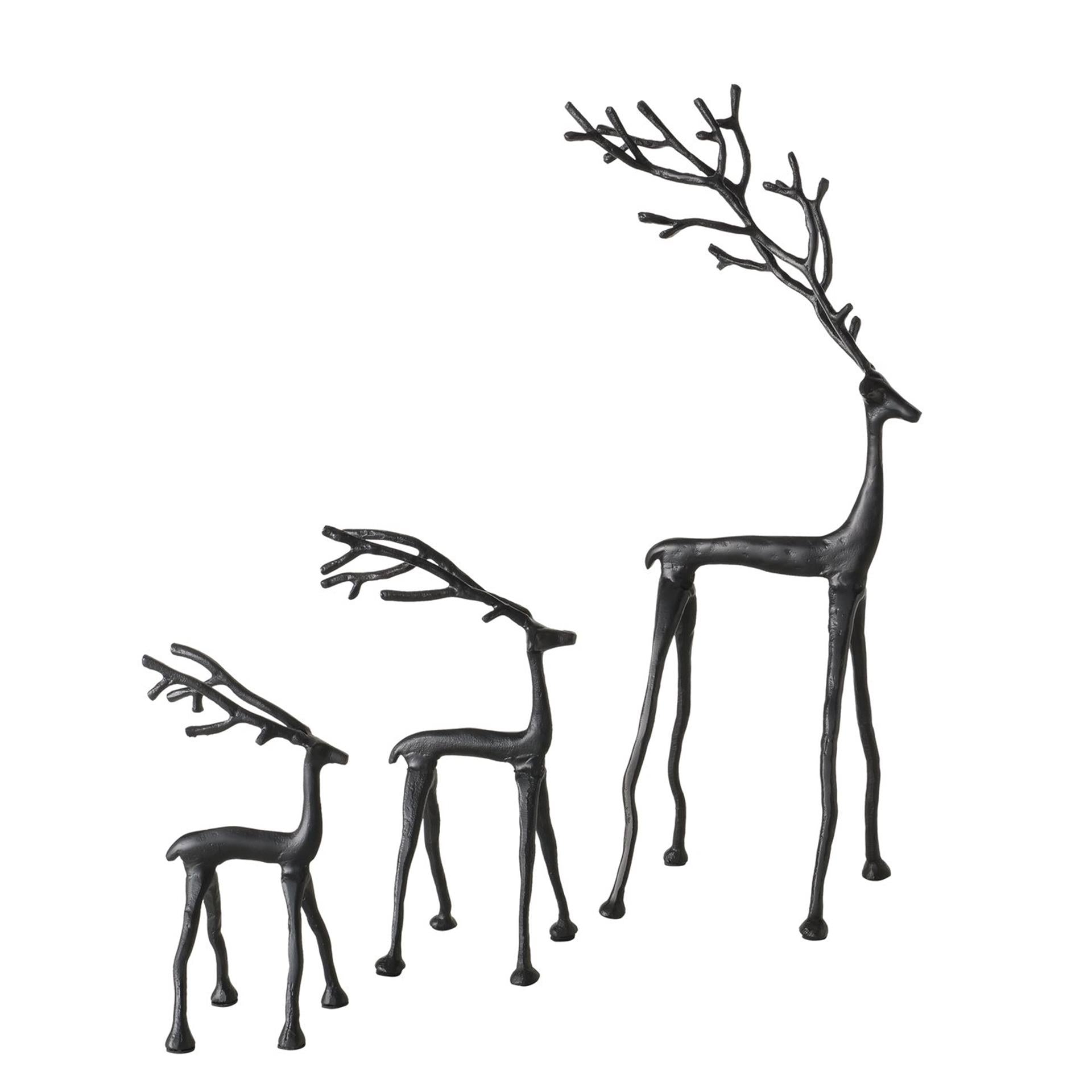 Boltze home figurine cerf Frody lot de 3 pièces h29-63cm