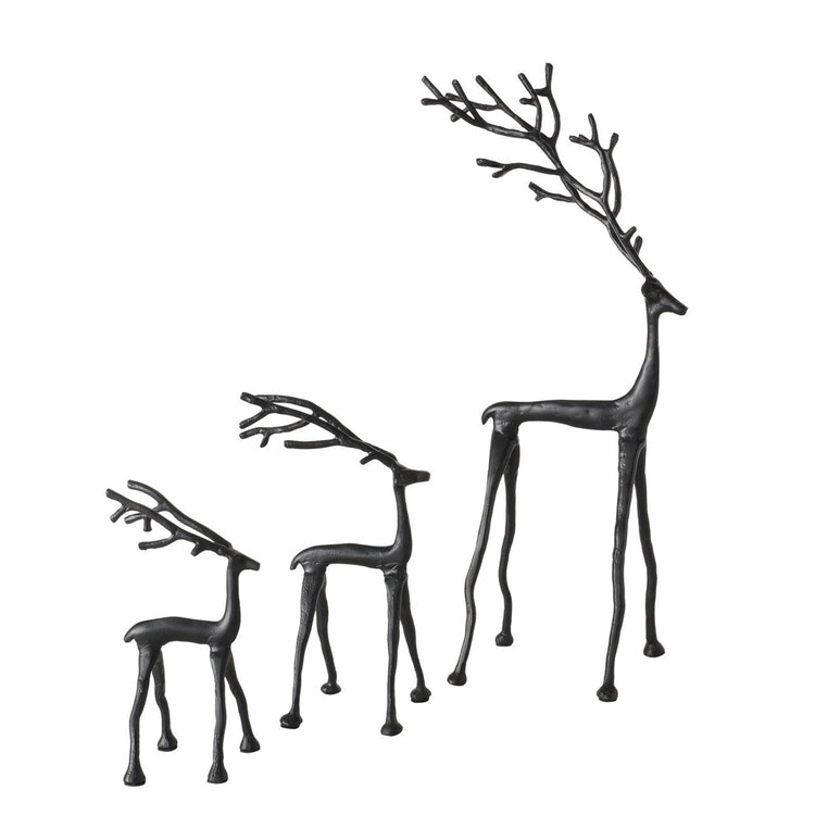 Boltze home figurine cerf Frody lot de 3 pièces h29-63cm