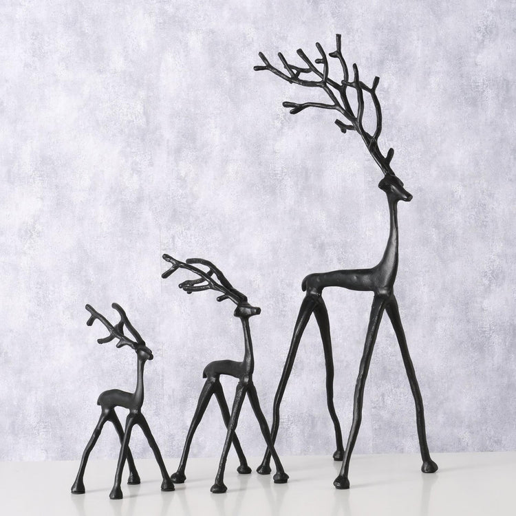 Boltze home figurine cerf Frody lot de 3 pièces h29-63cm