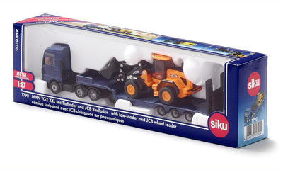 Camion Siku Super Man avec JCB Wiellader et Diet Charger O