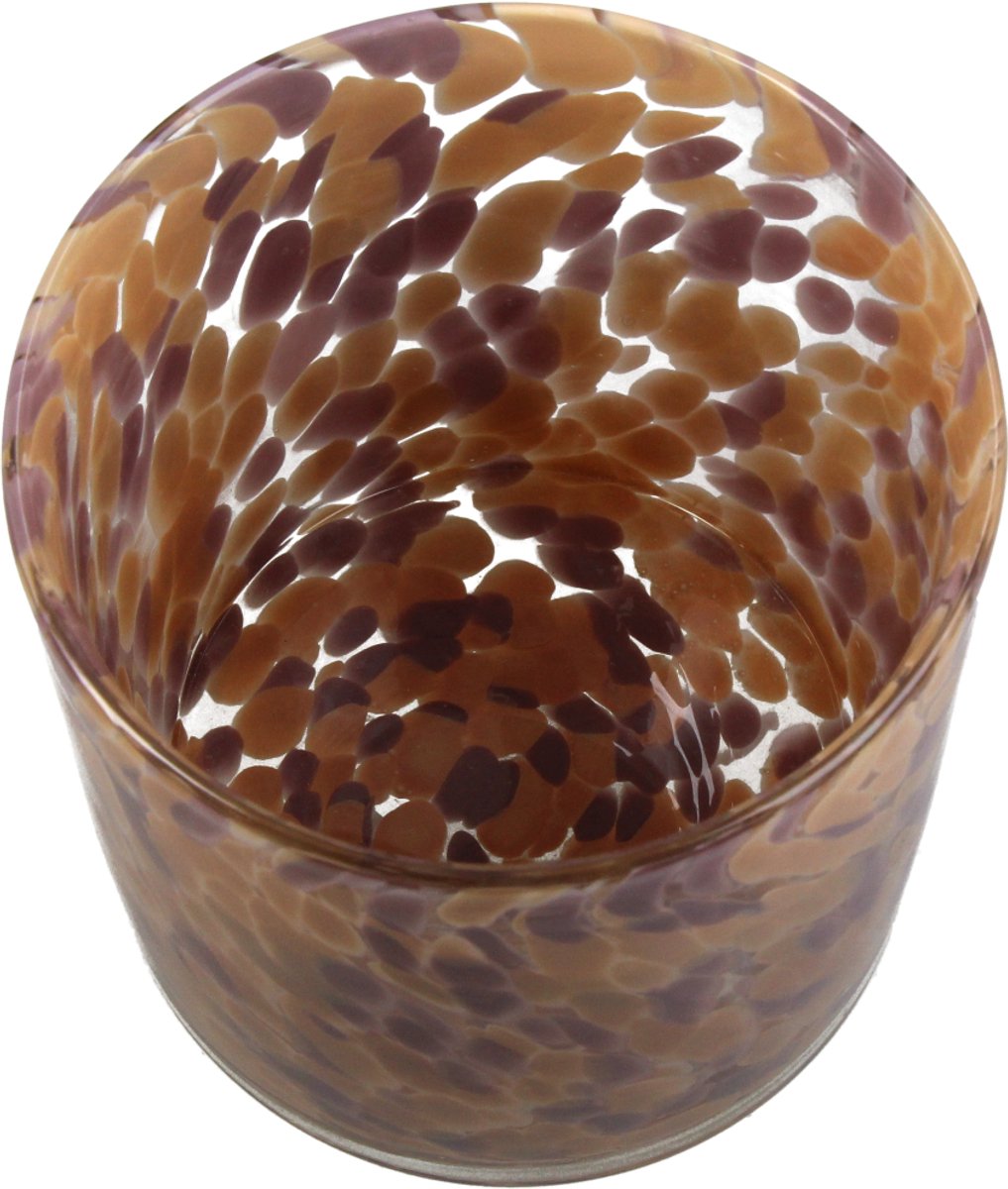 Bougeoir collection Hd multi verre 12x12x12cm