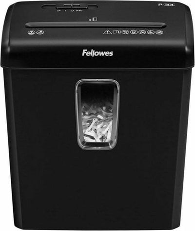 Destructeur de papier Fellowes powershred® p-30c – p-4 coupe transversale – 6 feuilles – 15 litres