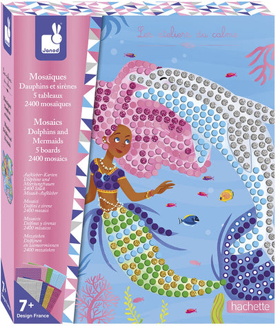 Janod - les ateliers du calme - set mosaïque dauphins et sirènes
