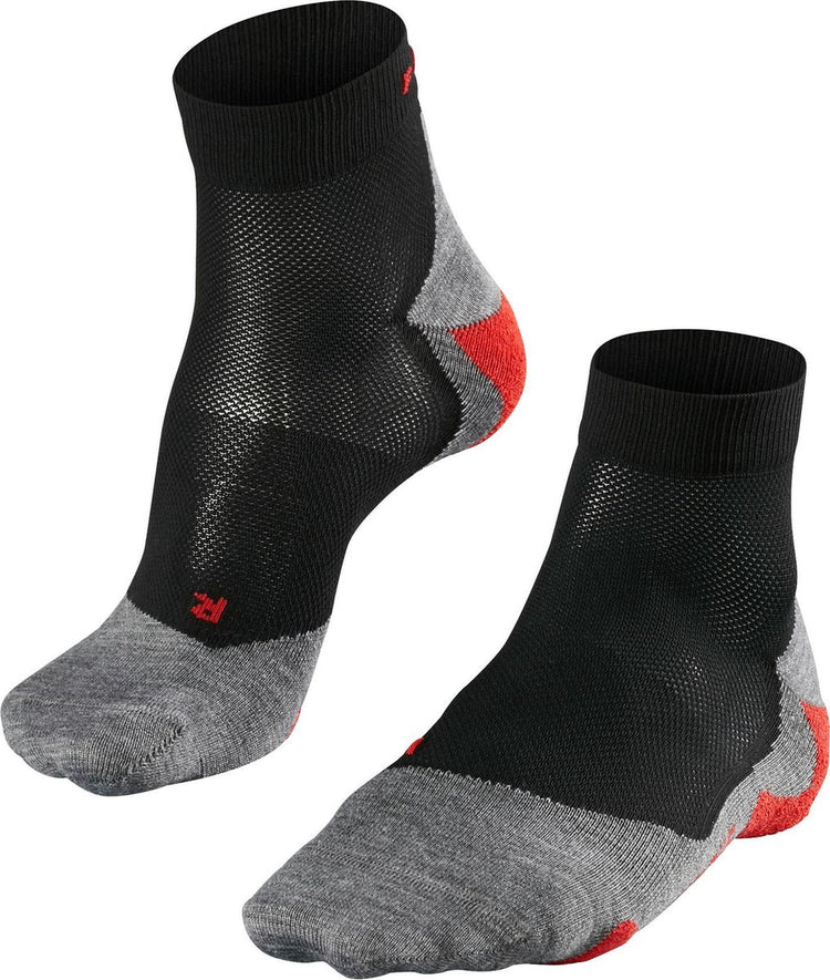 Falke ru5 chaussettes de course courtes en matériau fonctionnel anti-ampoules hommes noir - taille 46-48