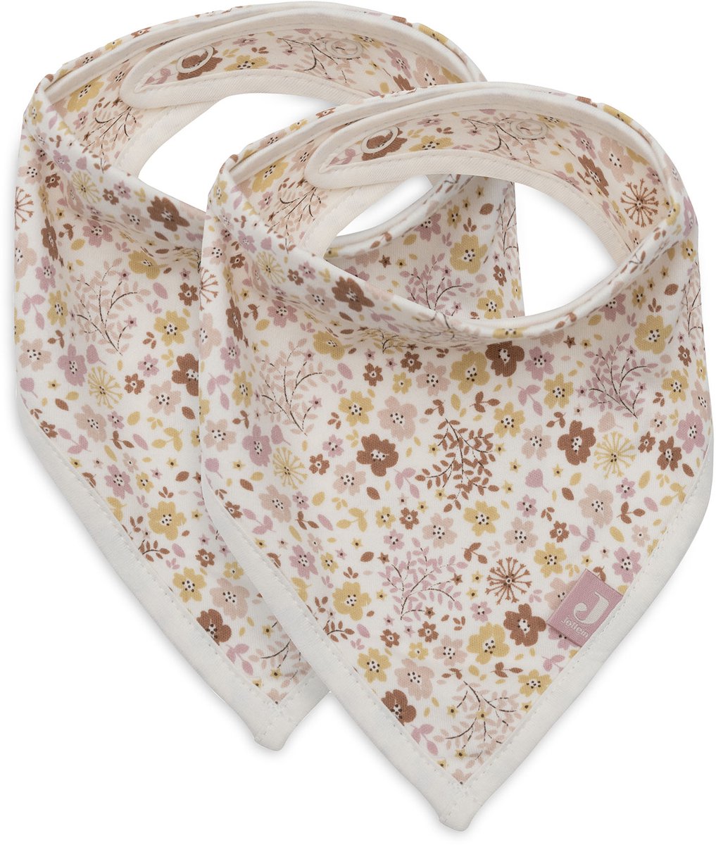 Jollein bavoirs bandana - 2 pièces - 25 cm - fées des fleurs