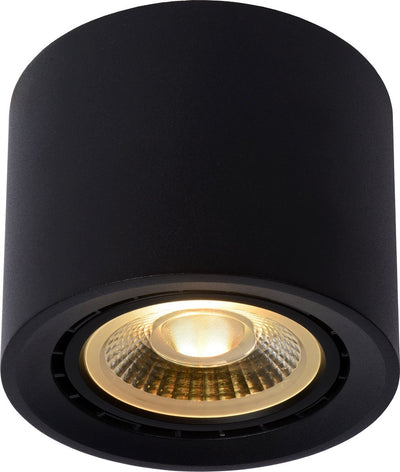Lucide fedler - spot de plafond (plafonnier) - ø 12 cm - led dim to warm - gu10 (es111) - 1x12w 2200k 3000k - noir