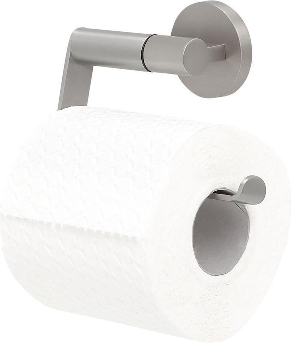 Tigre midi - porte papier toilette sans abattant - porte papier toilette - sans perçage - perçage ni collage - inox brossé