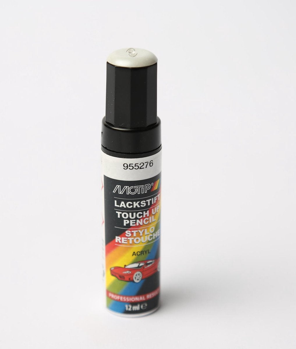 Motip 955276 - stylo peinture automobile - blanc métallisé - 12 ml