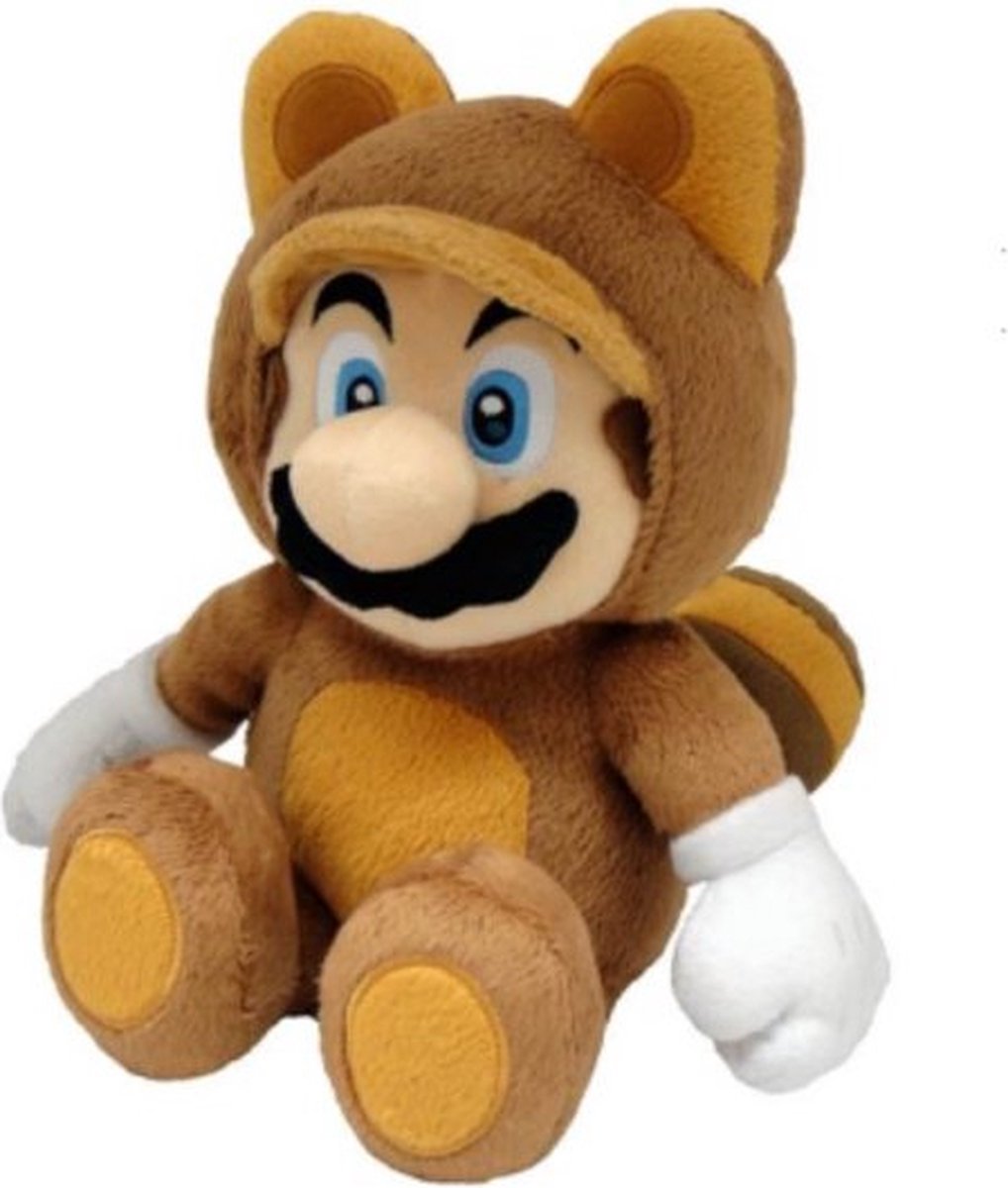 Together+ Nintendo Together + Super Mario Bros – Peluche sous licence officielle Mario Tanooki – Peluche 22 cm