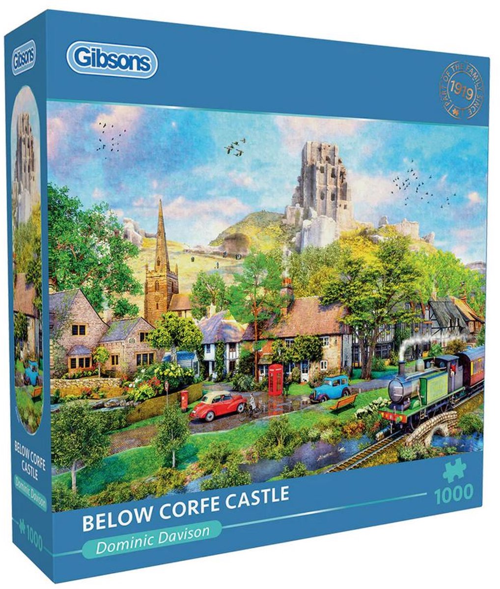 Gibsons - sous le château de Corfe (par Dominic Davison) - 1000 pièces 68×49cm (l×h) - puzzle pour adultes