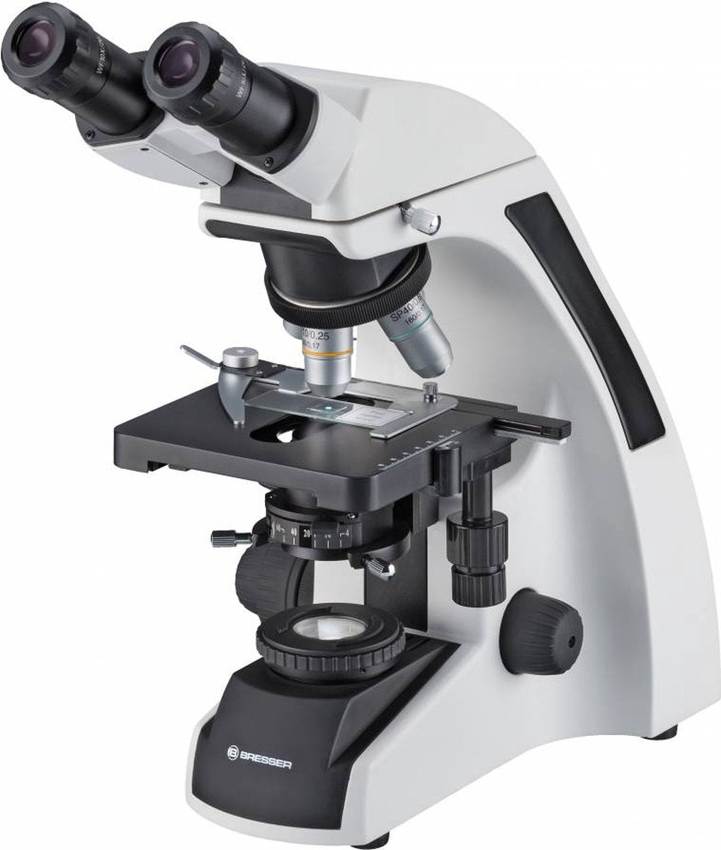 Microscope Bresser - science TFM-201 bino - grossissement 40x-1000x - blanc noir
