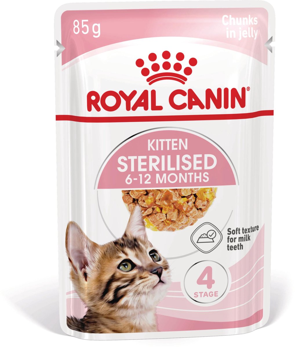 Royal canin gelée stérilisée chaton - nourriture pour chaton - 12x85 g