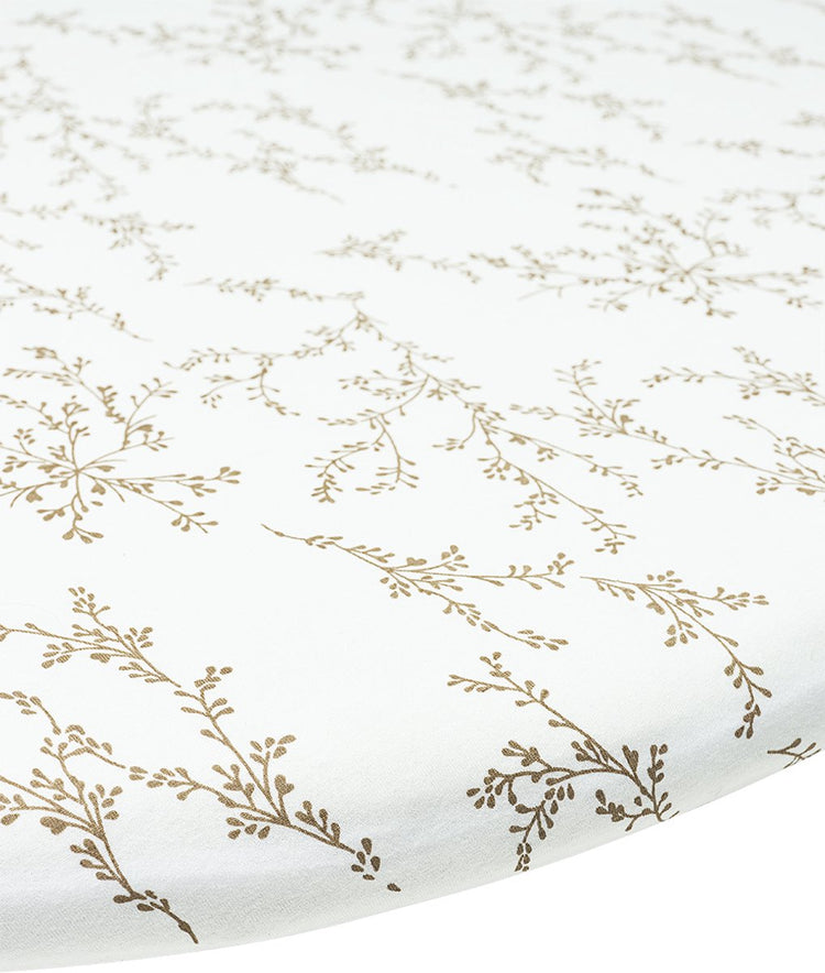 Meyco bébé branches drap housse parc matelas rond - sable - 90 95cm