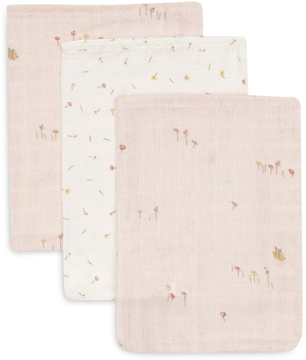Serviette buccale hydrophile Jollein - 15x20cm - joli pique-nique - 3 pièces