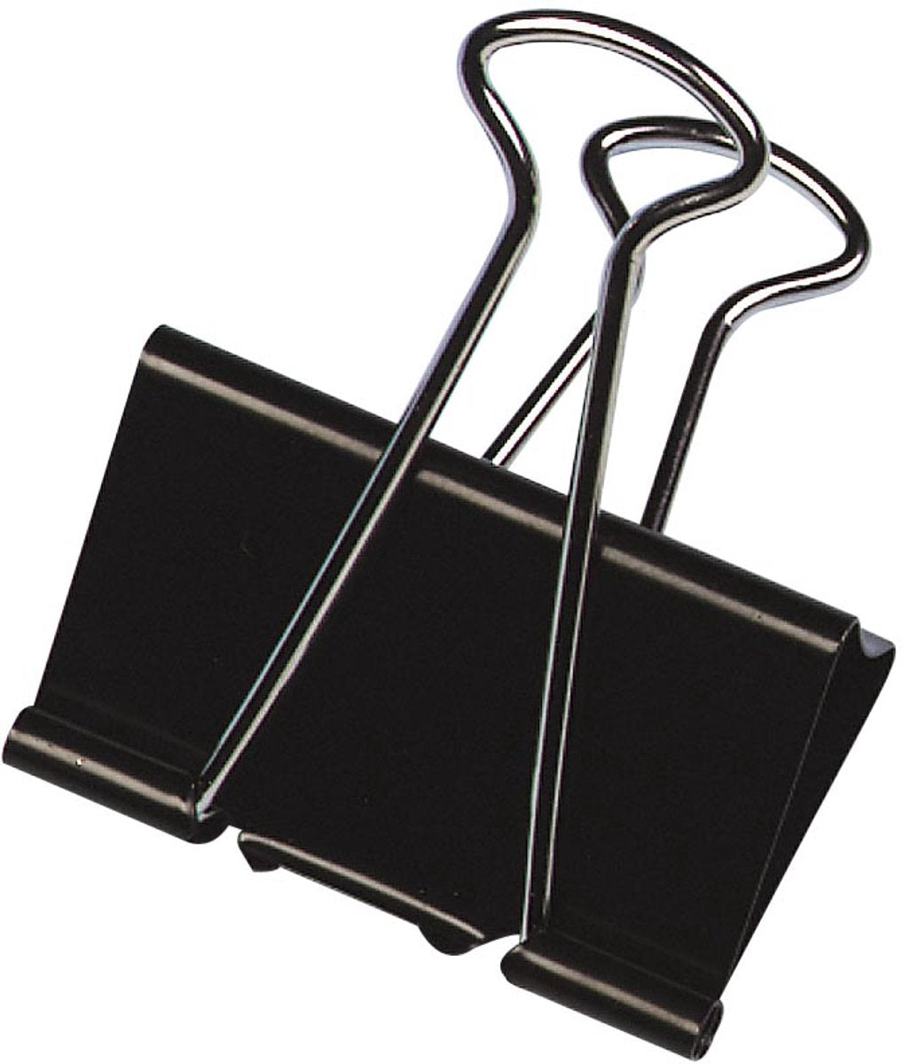 Clip rabattable Q-connect, noir, 42 mm, boîte de 10 pièces