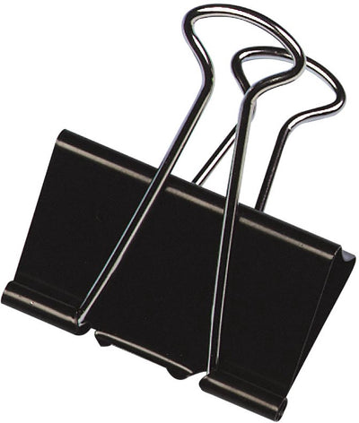 Clip rabattable Q-connect, noir, 42 mm, boîte de 10 pièces