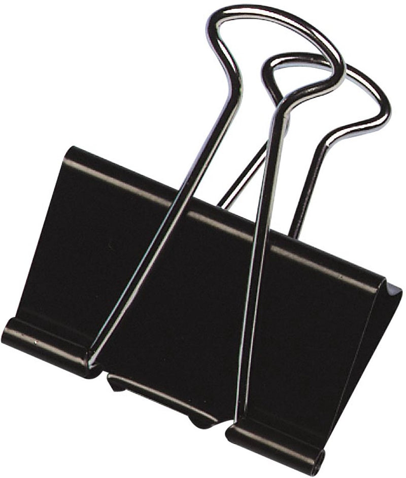 Clip rabattable Q-connect, noir, 42 mm, boîte de 10 pièces