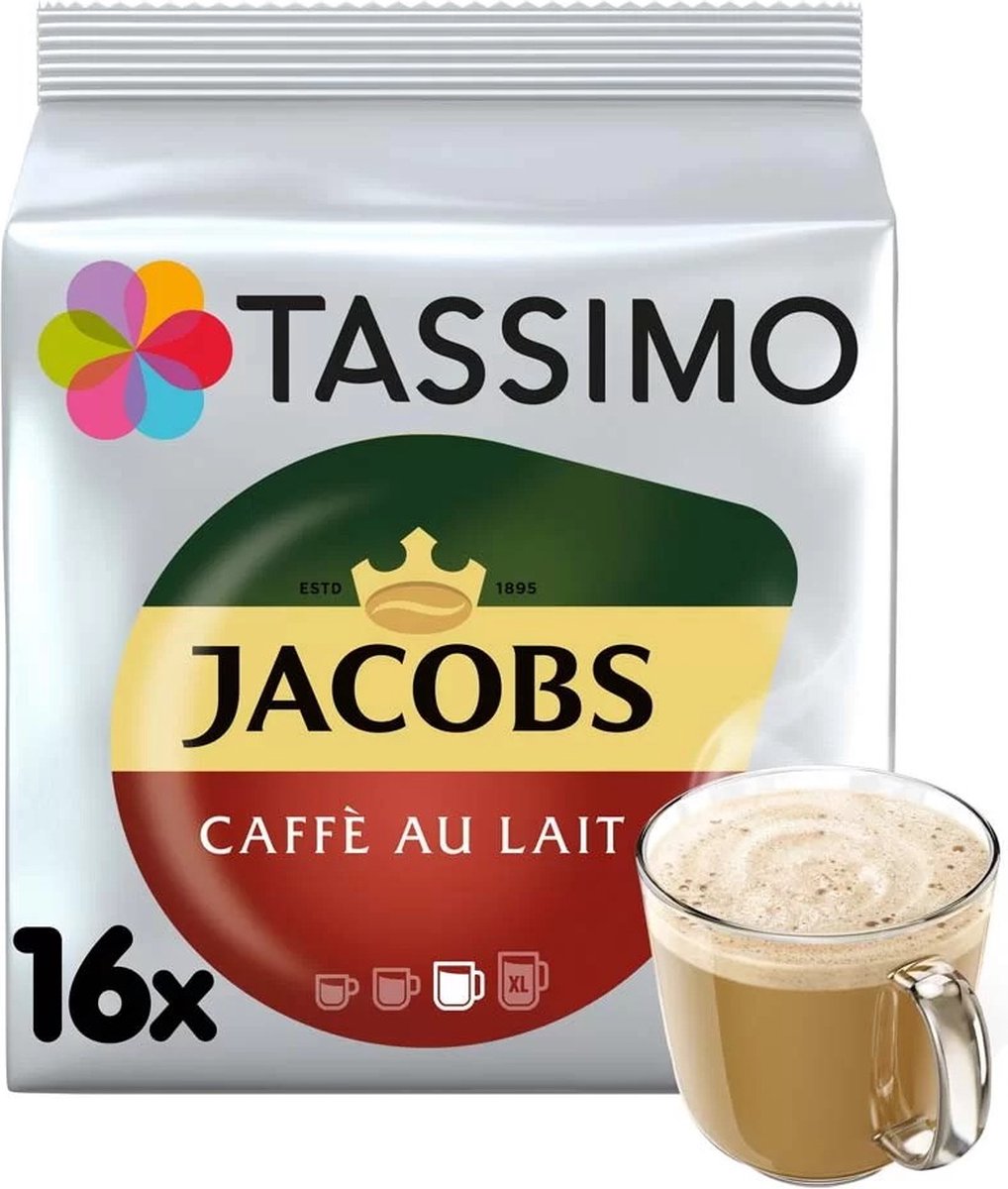 Jacobs tassimo café au lait - 16 gélules