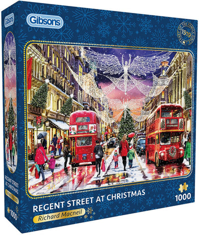 Gibsons - Regent Street à Noël (par Richard Macneil) - 1000 pièces 49×68cm (l×h) - puzzle pour adultes