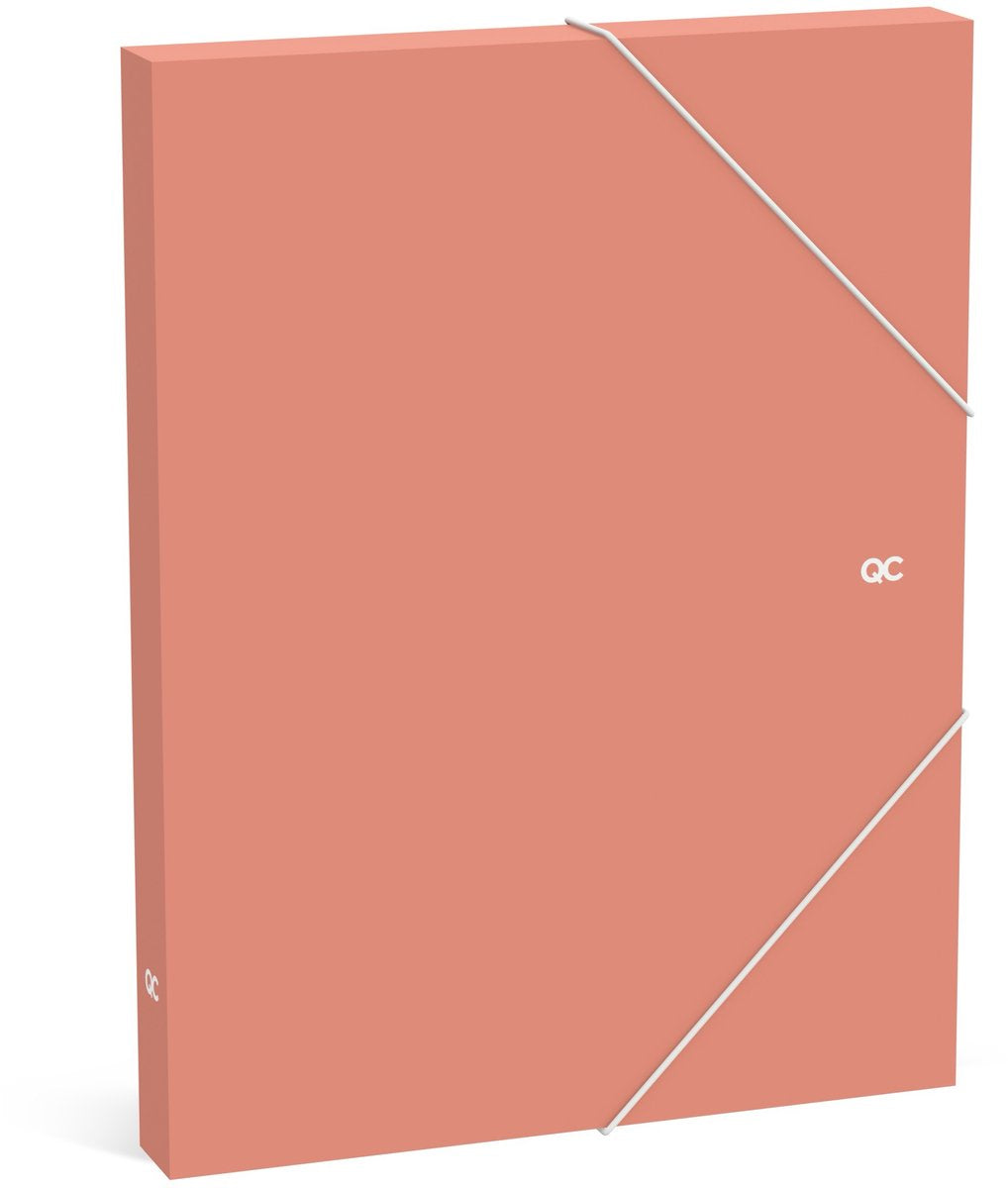Boîte à documents couleur Qc - argile rose