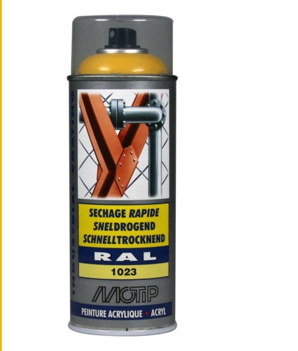 Motip 1051660 - ind. ral 1023 jaune signalisation bombe aérosol 400 ml | 1 pièce