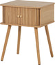 Table de chevet Woood karri droite - pin mdf - naturel - 58x45x40