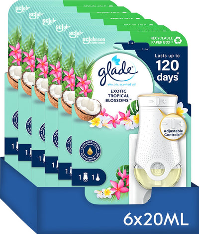 Porte-huile parfumée électrique Glade, fleurs tropicales exotiques