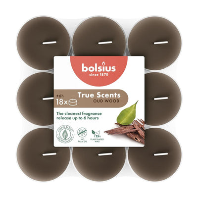 Bougies chauffe-plat parfumées Bolsius 18pcs vieux bois