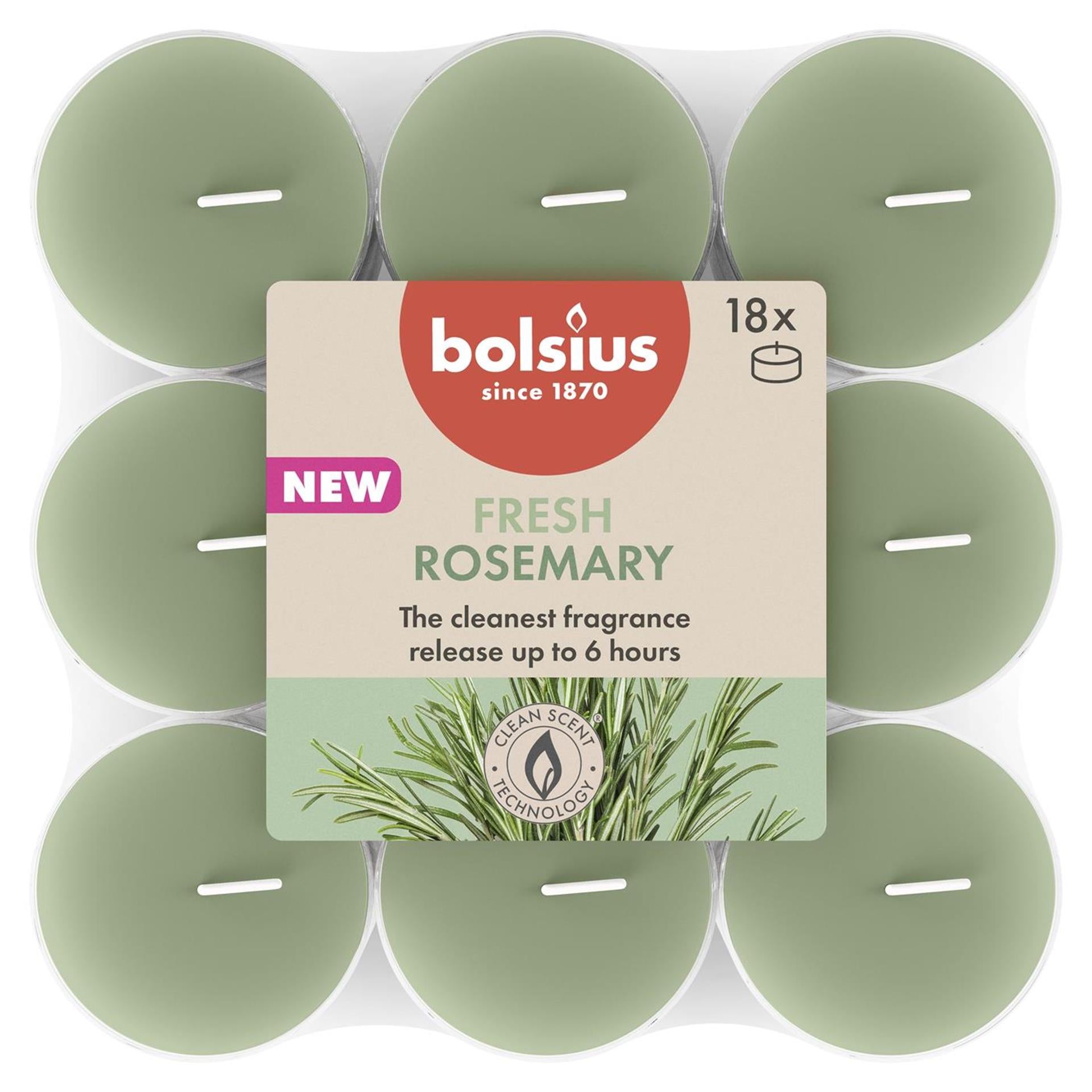 Bolsius bougie chauffe-plat parfumée 18pcs romarin