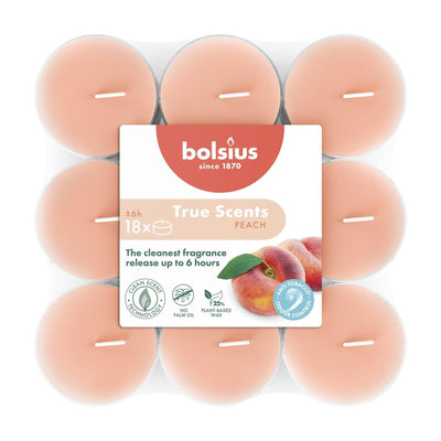 Bougies chauffe-plat parfumées Bolsius 6h 18pcs pêche
