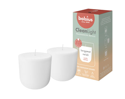 Bolsius Recharge Clean Light Pack 2 Bergamot Neroli