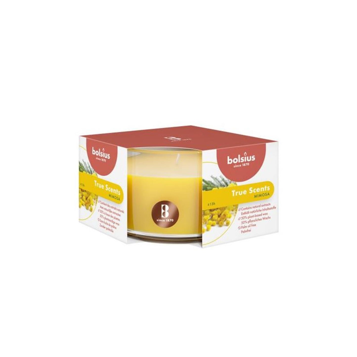 Bougie pilier parfumée Bolsius 50 80 mimosa