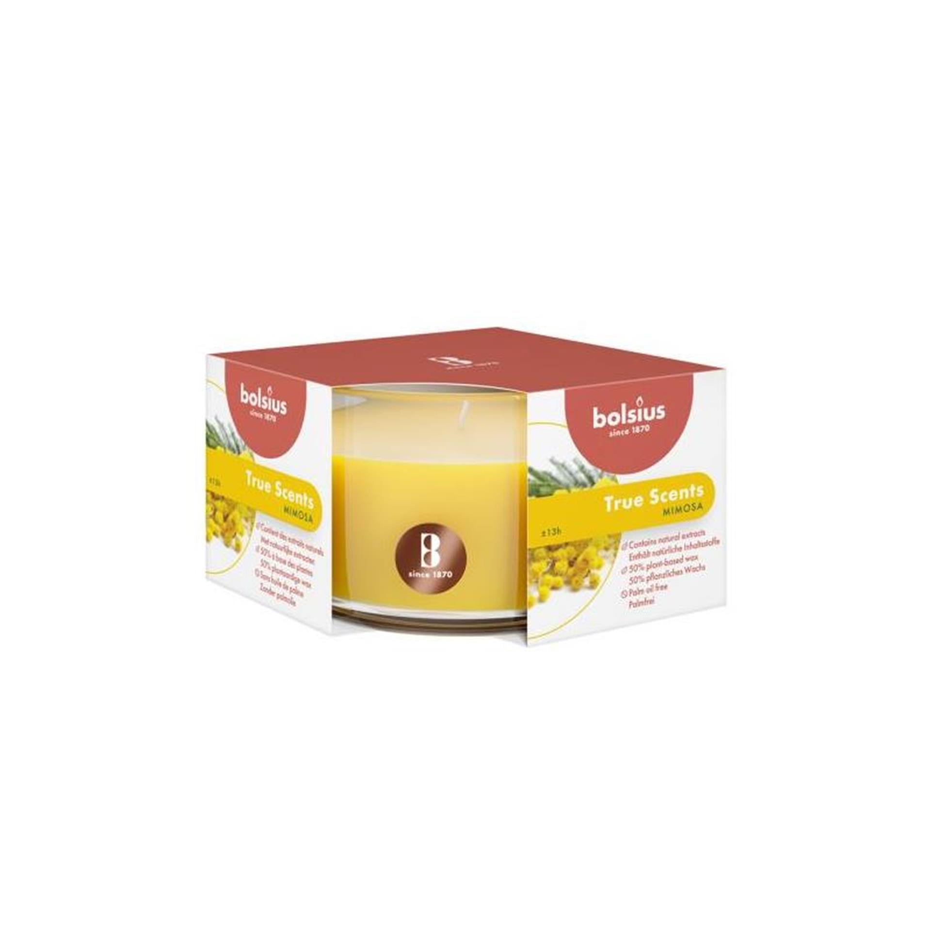 Bougie pilier parfumée Bolsius 50 80 mimosa