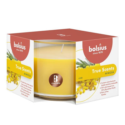 Bougie pilier parfumée Bolsius 63 90 mimosa