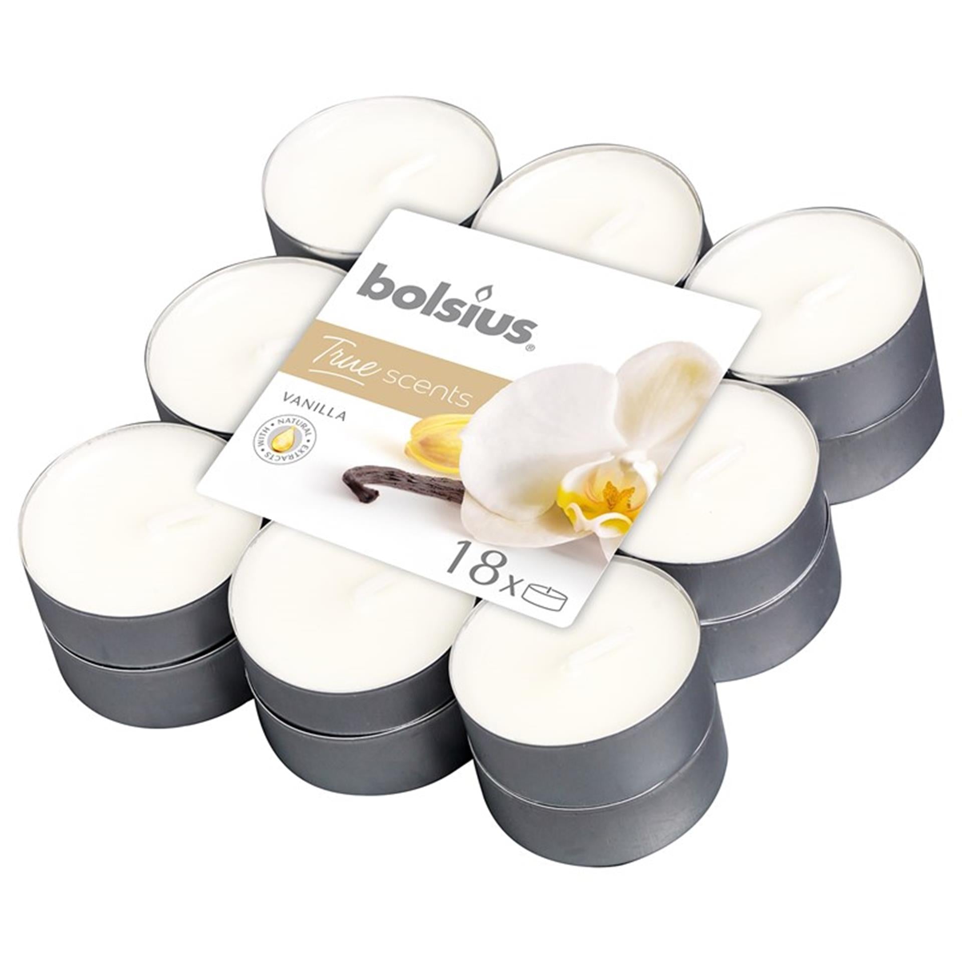 Bolsius Gerthelicht True Scents Vanilla 18 pièces