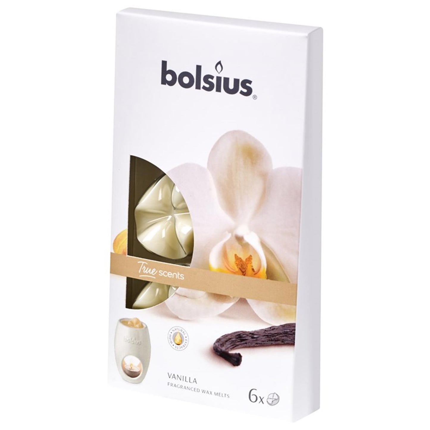 Bolsius cire parfumée fondante vanille 6 pcs